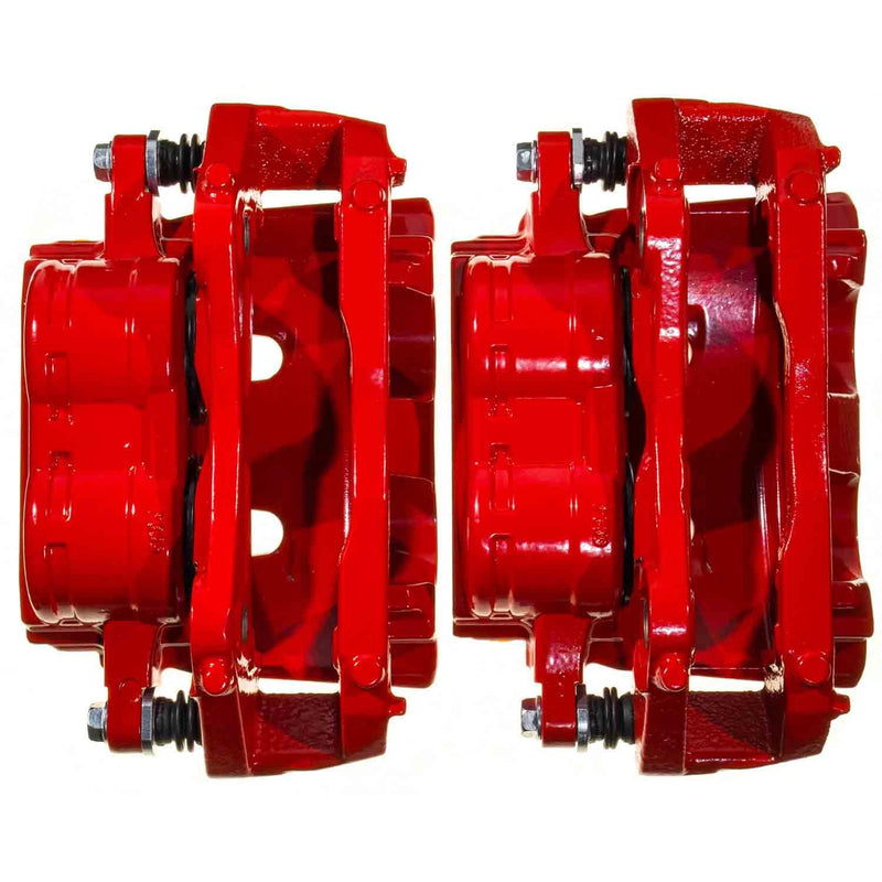 Power Stop S15102 Front Pair of High-Temp Red Powder Coated Calipers