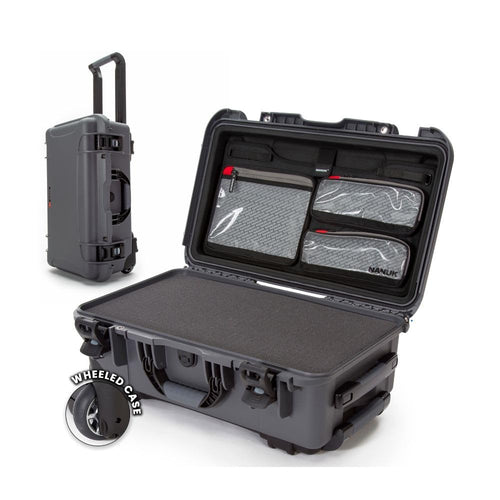 Hard Case NANUK 935 with Cubed Foam and Lid Organizer – Waterproof Protective Equipment Case with Wheels, 22” x 14” x 9” – Dustproof, Airline Carry-On Approved – Graphite