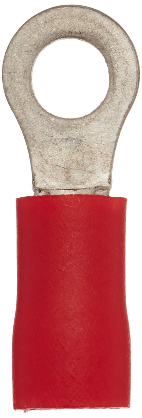 EC04010 Sierra International Insulated Ring Terminals for 22-18 Gauge Wire (10 Pack), Red, Size 6