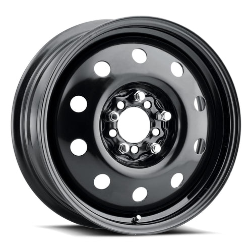Allied 83B Black Mod FWD 17X7" 5X112 Bolt Patterns +38mm Offset 5.5" BS Satin Steel Passenger Car Wheel, Bolt-on OE Replacement, Car Mods, AWD, SUV and CUV Steel Wheel