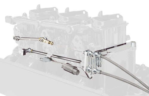 Throttle Cable Kit Lokar TCP-1000BG with Polished End for Barry Grant 6 Shooter Stainless Steel Housing