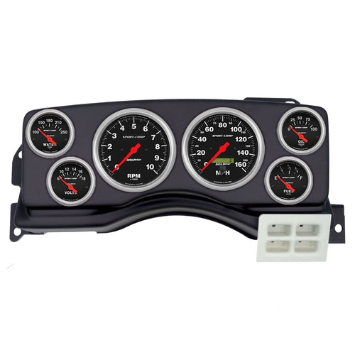 AutoMeter Dash Kit Direct Fit, (3 3/8" X2, 2 1/16" X4), Ford Mustang 87-89, Sport-Comp (2924-11)