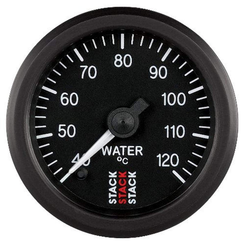 Stack 52mm Black ST3307 1/8" NPTF Male 40-120°C Professional Stepper Motor Water Temperature Gauge