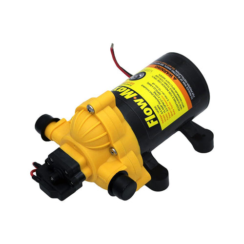 Flow Max Lippert Components 12V RV Water Pump, 3.0 GPM, 50 PSI, 9.5 Max Amp, Self-Priming, Screen Filter Included - 689052