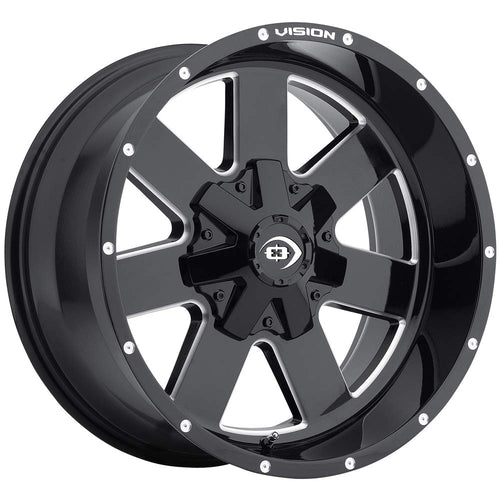 Arc Vision 411 18x9 8x165.1/8x6.5" +12mm Black/Milled Wheel Rim