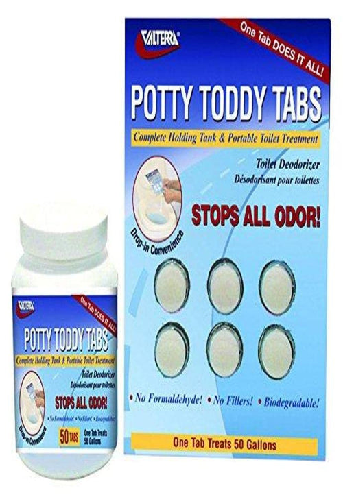 Potty Toddy Tabs Valterra Q5004 - 50/Bottle, White