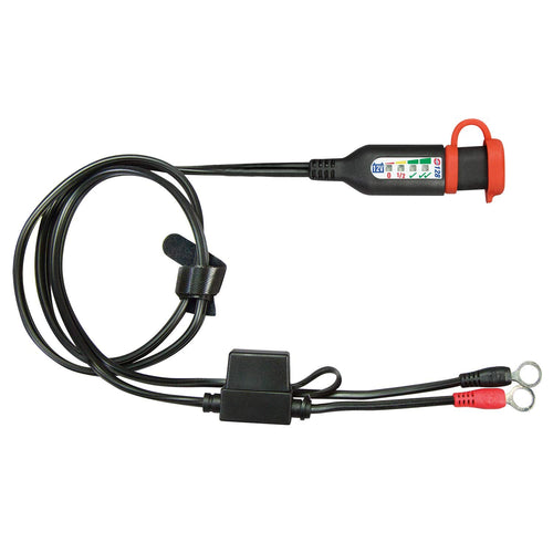 MONITOR OptiMATE O-128, Permanent battery lead with integrated battery status/charge system monitor for 12V lead-acid