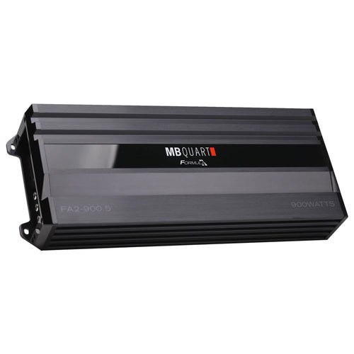 5 Channel MB Quart Formula 900 Watt 1 Ohm Stable Full Range Class Q1 Car Audio Mobile Amplifier with Bass Remote, FA2-900.5, Black