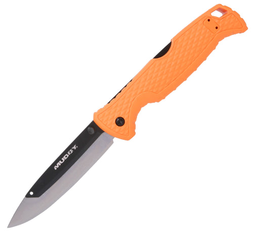 3.5" Muddy REPLACE-A-BLADE KNIFE / 5 BLADES + POUCH, Orange