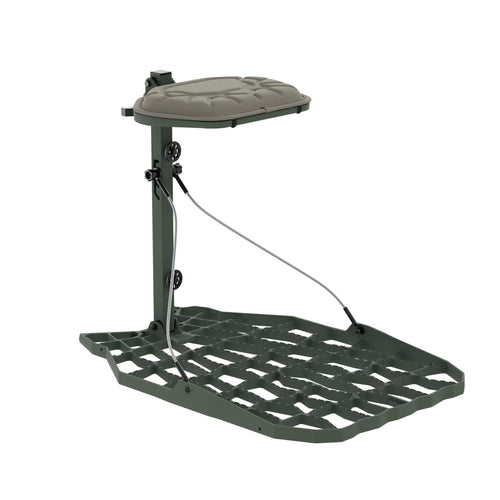 Echo NOVIX Lightweight Hang On Tree Stand - Cast Aluminum Platform Lock On Tree Stand, Adjustable Seat - Hunting Tree Stands & Accessories. USA Made, OD Green