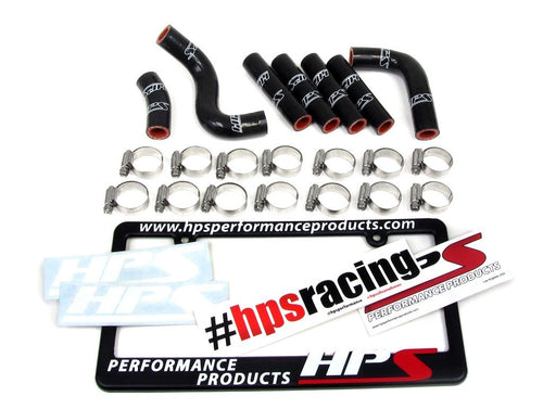 Black Silicone Heater Hose Kit HPS 57-1344-BLK Coolant