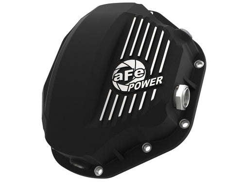 aFe POWER Rear Differential Cover Pro Series Black w/Machined Fins - #46-70032 - Dodge Diesel Trucks 94-02 / Ford Diesel Trucks 99-07