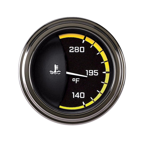 AX26YSLF Classic Instruments Autocross Yellow 2-1/8" Water Temperature Gauge