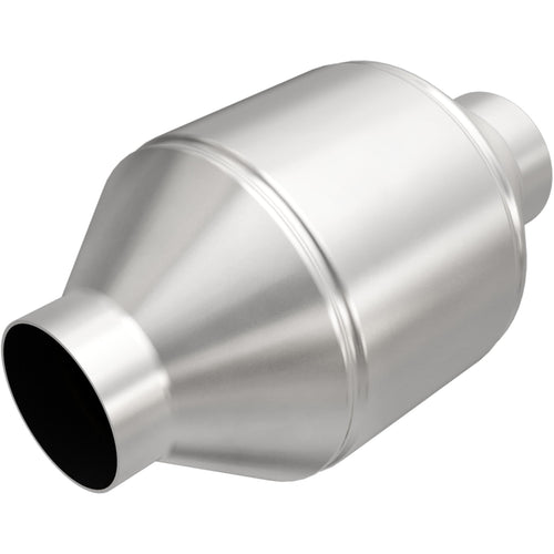 OEM Grade MagnaFlow Universal Catalytic Converter Federal/EPA Compliant 51655 - Stainless Steel 2.25in Inlet/Outlet Diameter, 8.75in Overall Length, No O2 Sensor - OEM Replacement