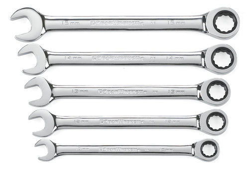 Ratcheting GEARWRENCH Combination Metric Wrench Set 5 Pc. 12 Point - 93004D