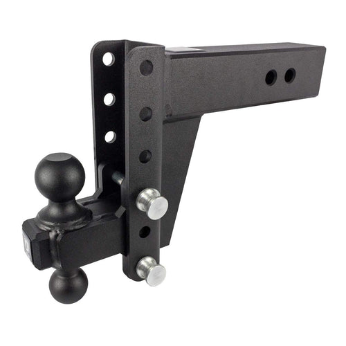 3.0" Adjustable Heavy Duty Trailer Hitch - BulletProof Hitches (22,000 lb. Rating) - 6" Drop/Rise Trailer Hitch with 2" & 2-5/16" Dual Ball - Powder Coat, Solid Steel, Corrosion-Resistant