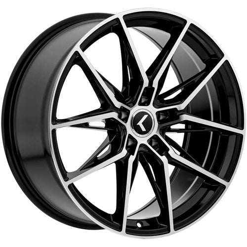 Evolve KRAZE KR196 Gloss Black/MACHINED FACE 18X8.5 5-120 30MM 72.56MM