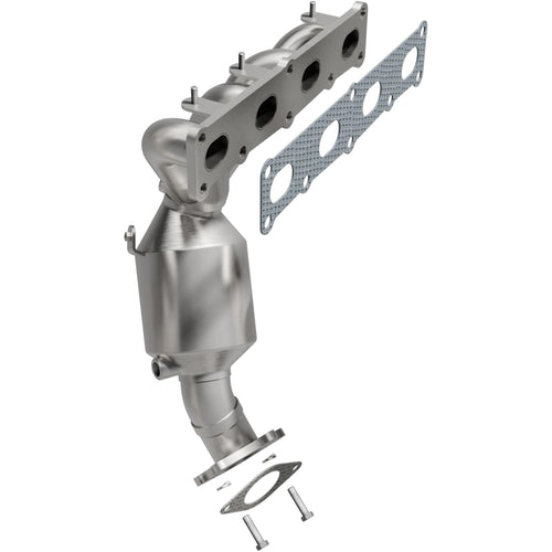 MagnaFlow Catalytic Converter Manifold OEM Grade Federal/EPA Compliant 22-158 - Stainless Steel 1.75in Main Piping, Pre-Converter & Midbed O2 Sensor, Mounting Hardware Included - SUV OEM Replacement