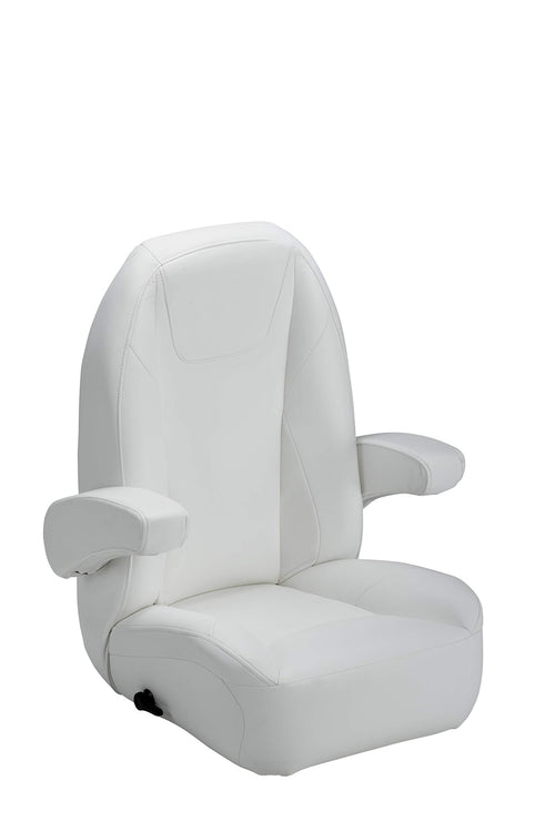 TaylorMade 674637 Platinum Series Furniture White High Back Recliner Pontoon Helm Seat