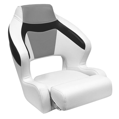 Wise BAJA XL 3338-1782 Bucket Seat with Flip Up Bolster, Brite White/Marble Grey/Black