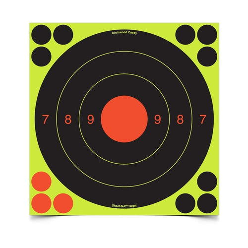 Shoot-N-C Birchwood Casey Targets, 8 Bullseye, 6 Targets + 24 Pasters