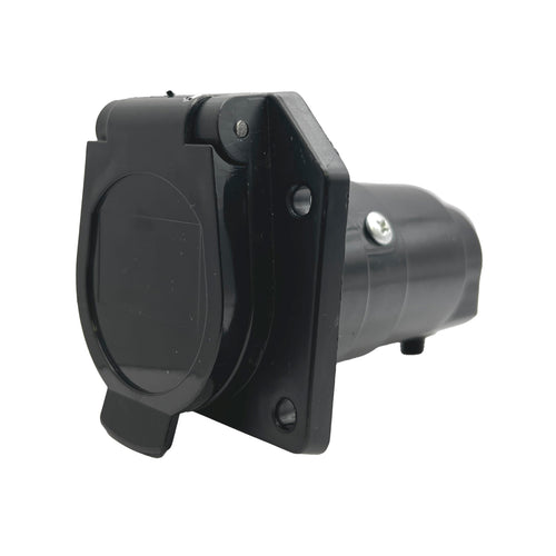7-Way RV Blade Socket RV Designer TC503 – Vehicle-Side Electrical Connector for Trailer Towing – Durable ABS Housing with Spring-Loaded Dust Cover, Reliable Wiring Protection
