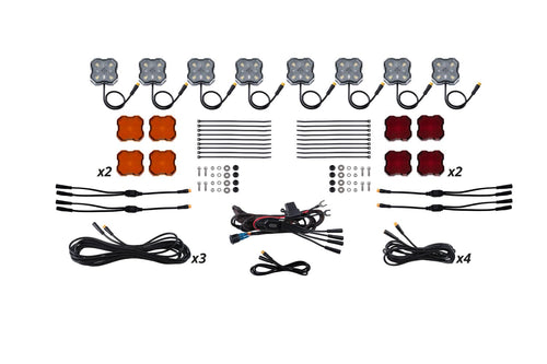 Stage Series Diode Dynamics Single Color LED Rock Light Kit (8-Pack), without Magnet Mounts