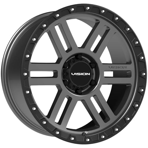 Manx 2 Vision 354 17x9 6x5.5" -12mm Gunmetal Wheel Rim 17" Inch