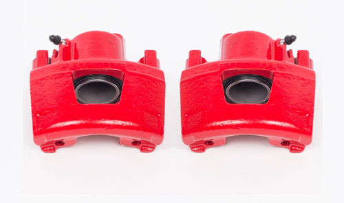 Power Stop Pair of High-Temp Red Powder Coated Front Calipers S4600