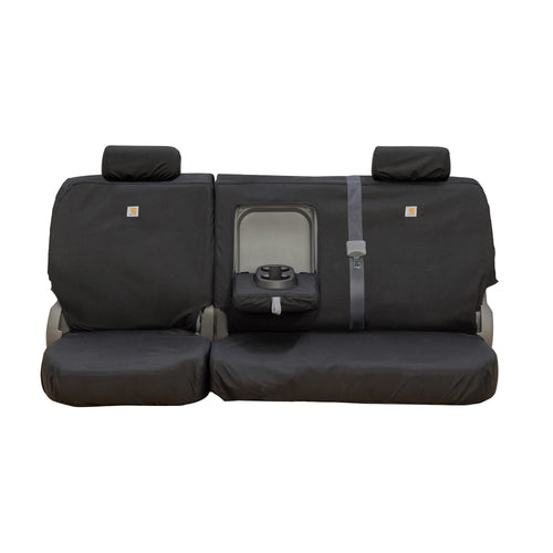 Covercraft Super Dux Carhartt SeatSaver Custom Seat Covers | SSC8429COBK | 2nd Row 60/40 Bench Seat | Compatible with Select Chevrolet Silverado/GMC Sierra 1500/2500/3500 Crew Cab Models | Black