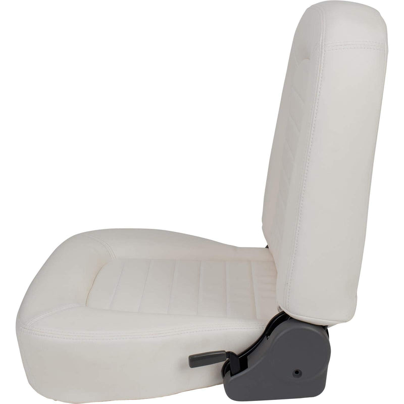 Low Back Classic Recliner Left White Vinyl