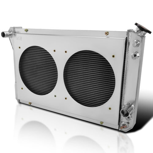 3 Row Radiator with Fan Shroud Spec-D Tuning Aluminum Compatible with 1982-1992 Chevrolet Camaro V8