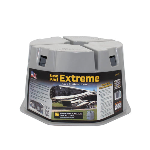 Base Pad Extreme Stromberg Carlson - 7" Block, 6000 lb Max Capacity - Camper Accessories for Travel Trailers, RV Accessories, Jack Stands, Trailer Jack, Trailer Jack Block, RV Jack Pads (1 Pack)
