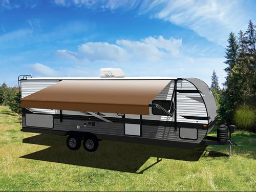22' Velarium Boxed Vinyl Canopy, Dune Fade – Heavy-Duty 13.5oz 3-Ply Material, Cold & Crack-Resistant RV Awning, All-Purpose Outdoor Canopy for RVs, Trailers, and Motorhomes (Fabric Size 21' 2")