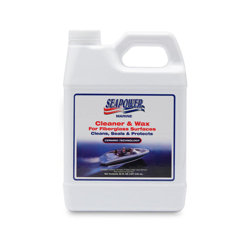 SQ-32 Marine Cleaner and Wax Seapower with Carnauba and Silicone - 32 oz.