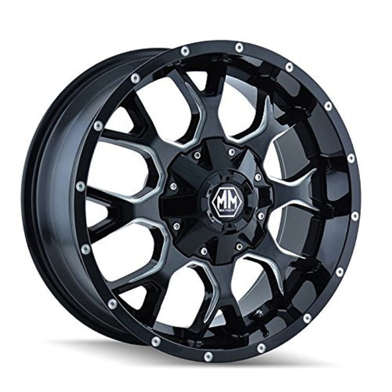 Warrior Mayhem 8015 Black Wheel with Milled Spokes (17x9"/12x139.7mm)