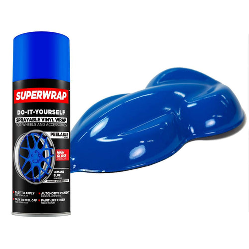 Sprayable Superwrap Vinyl Wrap for Wheels & Accessories - 11oz Spray Can/Paint - High Gloss - Lemans Blue (Requires a White Base Coat)