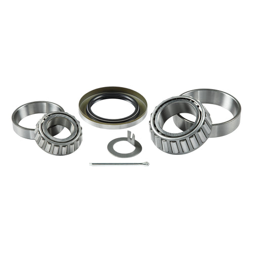Lippert Replacement Trailer Bearing Kit for 6,000-lb. Axle Hubs with Inner & Outer Bearing Cones, Races, 2.25" Inner Diameter Double Lip Grease Seal, 1.75" Cotter Pin, 1.5" Tang Spindle Washer