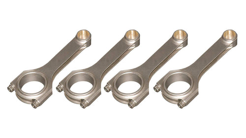 Connecting Rod, H Beam, Bushed, 5.900 in Long, Forged Steel, 3/8 in Cap Screws, Mitsubishi 4G63, Set of 4