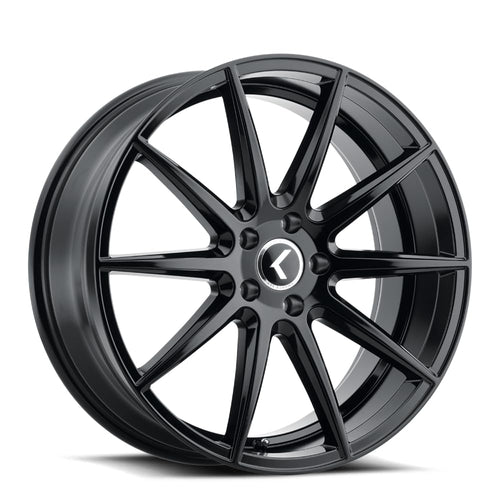 KR193 Turismo Black KRAZE Wheel with Gloss (17 x 8. inches /5 x 108 mm, 38 mm Offset)