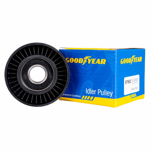 Belts Goodyear 57562 Idler/Tensioner Pulley Drive - Black - Cadillac Escalade (2002-2014), Ford Explorer (1996-2001), GMC C2500 Suburban (1995), Hummer H2 (2008-2009), Jaguar F-Type (2016-2024)