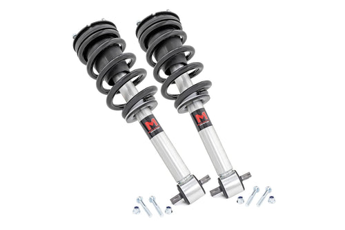 Rough Country M1 Loaded Struts for GMC Sierra & Chevy Silverado 1500 (2014-2018) w/7" Lift - Adjustable Ride Height, Enhanced Handling & Control, Set of 2