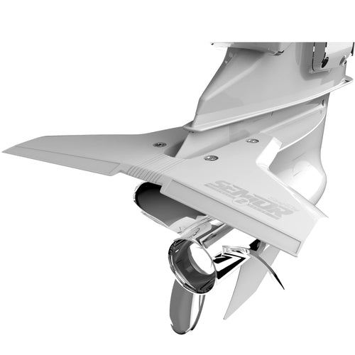 HYDROFOILS STINGRAY - Classic Senior 2 Hydrofoils for 40-300 hp (White) - Stabilizer Fins for Outboard/Outdrive Motors - Made in The USA