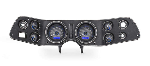 Chevy Camaro 1970-81 VHX System, Carbon Fiber Face - Blue Display