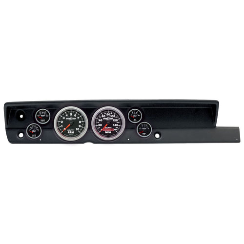 AutoMeter Dash Kit Direct Fit, (5" X2, 2 1/16" X4), Plym Cuda No Heat 67-69, Sport-Comp Ii (2117-12)