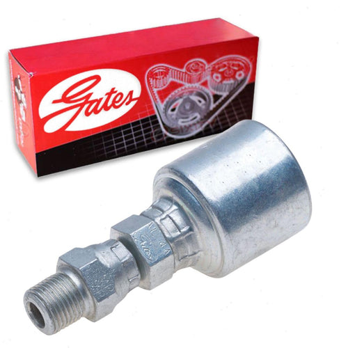 MegaCrimp Gates 4G-2MPX Couplings, Male Pipe Swivel, NPTF Without 30 Cone Seat, Zinc Plated Carbon Steel, 2.39", 1/4" ID