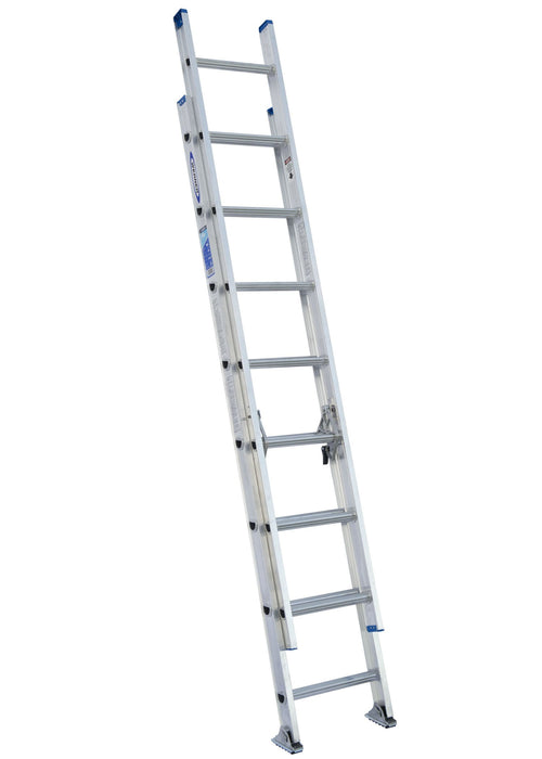 16 Feet Werner D1316-2 Extension-ladders, Silver