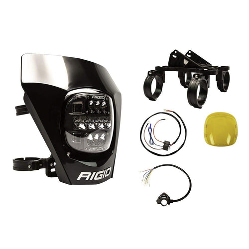 300416 Rigid Industries Adapt XE Extreme Enduro LED Moto Kit – LED Light with 3 Lighting Zones – GPS Module (Black)