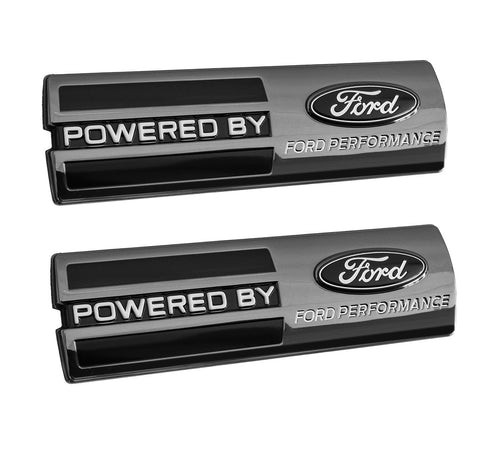 Fender Emblems Powered by Ford Performance M-16098-PBFPB - Two-Tone Black & White Pair