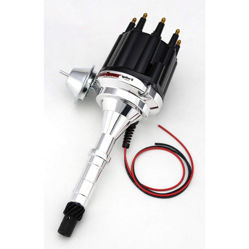 Pertronix D160710 Flame-Thrower Black Male Cap Plug and Play Billet Electronic Distributor with Ignitor II Technology for AMC V8